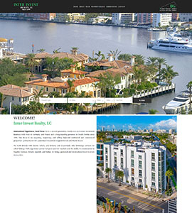 Inter Invest Rrealty real estate website, designed by RESI Online